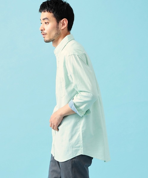 EDWIN(エドウィン)の「EDWIN エドウィン ボタンダウンシャツ リネン 七分袖(シャツ/ブラウス・メンズ・ライトグリーン/ブルー/ライトピンク/ホワイト・SMALL/MEDIUM/LARGE/X-LARGE)」の10枚目の写真