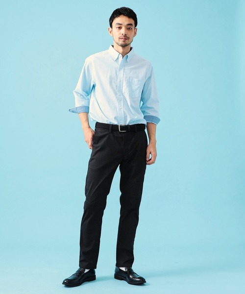 EDWIN(エドウィン)の「EDWIN エドウィン ボタンダウンシャツ リネン 七分袖(シャツ/ブラウス・メンズ・ライトグリーン/ブルー/ライトピンク/ホワイト・SMALL/MEDIUM/LARGE/X-LARGE)」の21枚目の写真