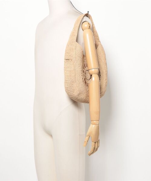 Logo Small Hobo Eco Crochet Raffia / ロゴ スモール ホーボー