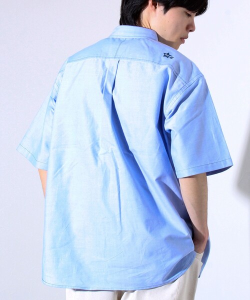 GLOSTER(グロスター)の「【GLOSTER/グロスター】BOY ASTLAD デカ刺繍 ボタンダウン 半袖シャツ(シャツ/ブラウス・メンズ・サックスブルー/ホワイト・S/M/L)」の5枚目の写真