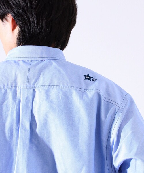 GLOSTER(グロスター)の「【GLOSTER/グロスター】BOY ASTLAD デカ刺繍 ボタンダウン 半袖シャツ(シャツ/ブラウス・メンズ・サックスブルー/ホワイト・S/M/L)」の8枚目の写真