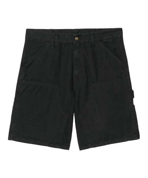 00s Carhartt ダブルニー ショーツ カットオフ 墨黒 フェード 80s〜90s カーハート ダブルニー ショーツ USA製 ブラック 黒 春