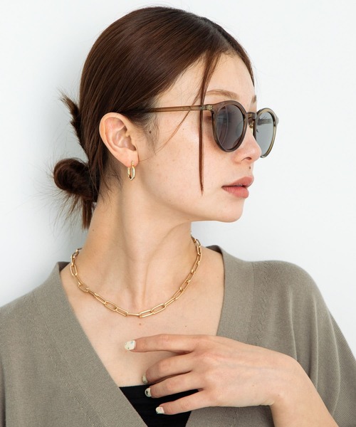 URBAN RESEARCH Sonny Label（アーバンリサーチサニーレーベル）の「FEEL LIFE ボストンカラーサングラス（メガネ・レディース・ブラウン/カーキ・ONE）」の2枚目の写真