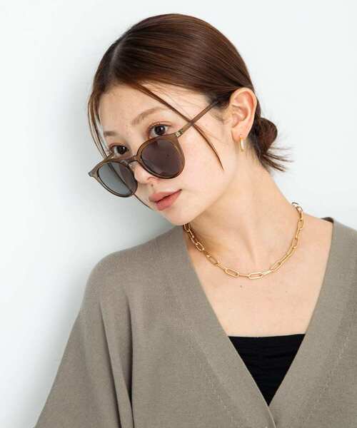 URBAN RESEARCH Sonny Label（アーバンリサーチサニーレーベル）の「FEEL LIFE ボストンカラーサングラス（メガネ・レディース・ブラウン/カーキ・ONE）」の8枚目の写真