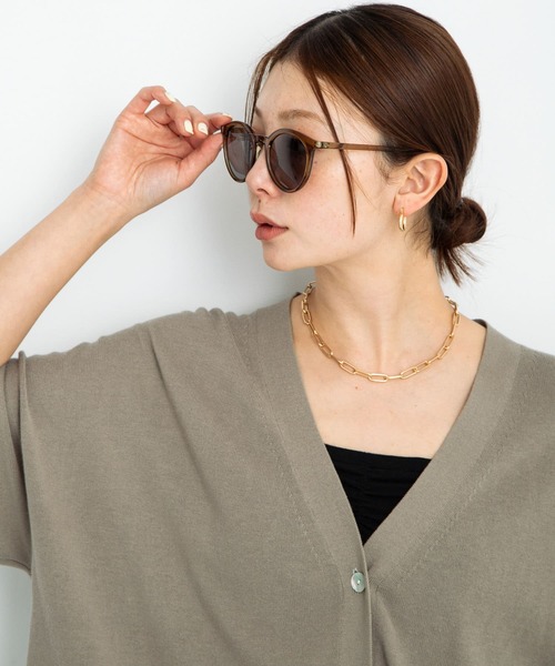 URBAN RESEARCH Sonny Label（アーバンリサーチサニーレーベル）の「FEEL LIFE ボストンカラーサングラス（メガネ・レディース・ブラウン/カーキ・ONE）」の9枚目の写真