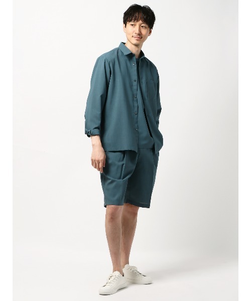 SUIT SQUARE(スーツスクエア)の「半袖Tシャツ ウォッシャブル ウールライクポリエステル 無地(Tシャツ/カットソー・メンズ・ネイビー系/ブルー系/グレー系1/グレー系2・LL/S/M/L)」の12枚目の写真