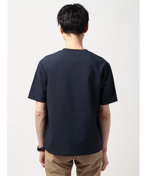 SUIT SQUARE(スーツスクエア)の「半袖Tシャツ ウォッシャブル ウールライクポリエステル 無地(Tシャツ/カットソー・メンズ・ネイビー系/ブルー系/グレー系1/グレー系2・LL/S/M/L)」の17枚目の写真