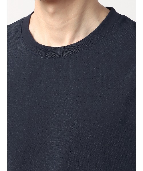 SUIT SQUARE(スーツスクエア)の「半袖Tシャツ ウォッシャブル ウールライクポリエステル 無地(Tシャツ/カットソー・メンズ・ネイビー系/ブルー系/グレー系1/グレー系2・LL/S/M/L)」の18枚目の写真