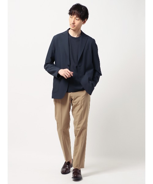 SUIT SQUARE(スーツスクエア)の「半袖Tシャツ ウォッシャブル ウールライクポリエステル 無地(Tシャツ/カットソー・メンズ・ネイビー系/ブルー系/グレー系1/グレー系2・LL/S/M/L)」の22枚目の写真