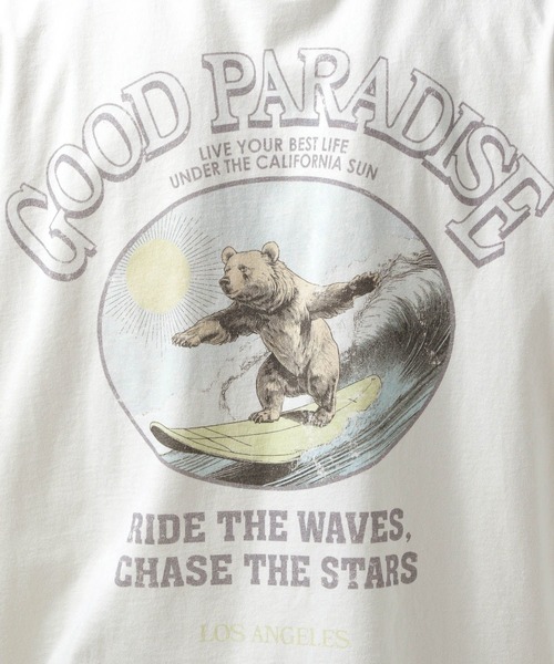 BAYFLOW(ベイフロー)の「ヴィンテージライクプリント半袖Tシャツ(Tシャツ/カットソー・メンズ・ピンク/ブルー/オフホワイト/ブラック・MEDIUM/LARGE)」の20枚目の写真
