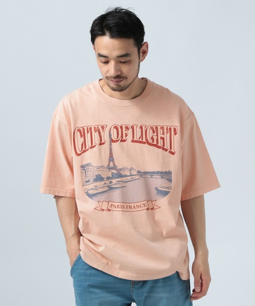 BAYFLOW(ベイフロー)の「ヴィンテージライクプリント半袖Tシャツ(Tシャツ/カットソー・メンズ・ピンク/ブルー/オフホワイト/ブラック・MEDIUM/LARGE)」の12枚目の写真