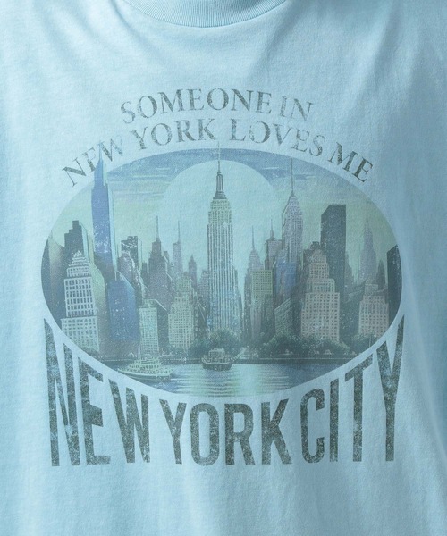 BAYFLOW(ベイフロー)の「ヴィンテージライクプリント半袖Tシャツ(Tシャツ/カットソー・メンズ・ピンク/ブルー/オフホワイト/ブラック・MEDIUM/LARGE)」の7枚目の写真