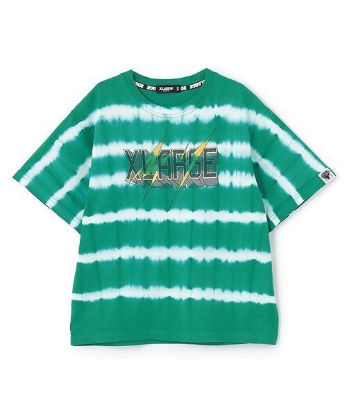 XLARGE KIDS(エクストララージキッズ)の「ボーダータイダイ半袖Tシャツ(Tシャツ/カットソー・キッズ・グリーン/ピンク・100cm/90cm/140cm/130cm/120cm/110cm)」の2枚目の写真