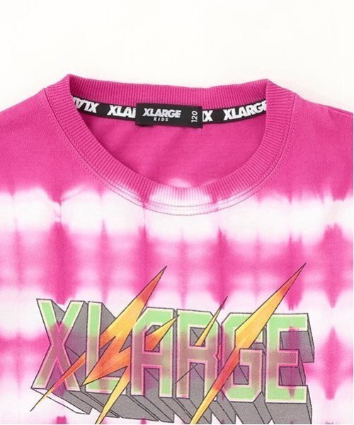 XLARGE KIDS(エクストララージキッズ)の「ボーダータイダイ半袖Tシャツ(Tシャツ/カットソー・キッズ・グリーン/ピンク・100cm/90cm/140cm/130cm/120cm/110cm)」の5枚目の写真
