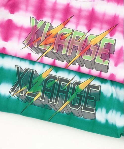 XLARGE KIDS(エクストララージキッズ)の「ボーダータイダイ半袖Tシャツ(Tシャツ/カットソー・キッズ・グリーン/ピンク・100cm/90cm/140cm/130cm/120cm/110cm)」の6枚目の写真