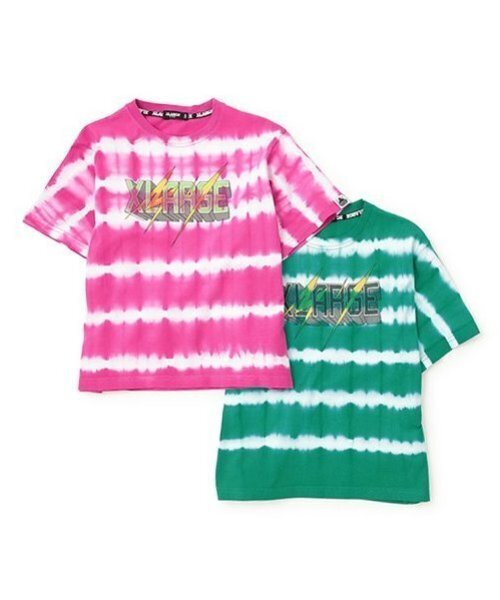 XLARGE KIDS(エクストララージキッズ)の「ボーダータイダイ半袖Tシャツ(Tシャツ/カットソー・キッズ・グリーン/ピンク・100cm/90cm/140cm/130cm/120cm/110cm)」の11枚目の写真