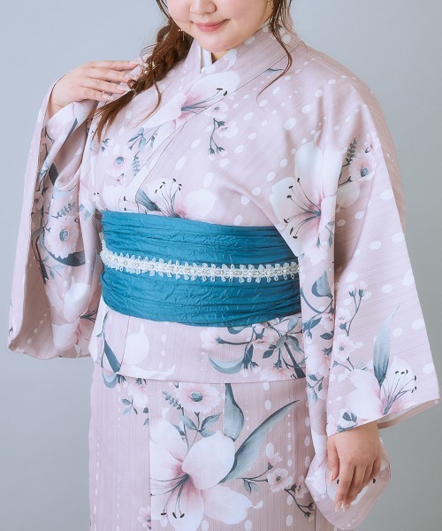 新品 浴衣 セパレート 3L-4L 大きいサイズ 一人で簡単に着られる二部式浴衣 二部式 浴衣 単品 女性用 着付け不要 簡単に着られる セパレート