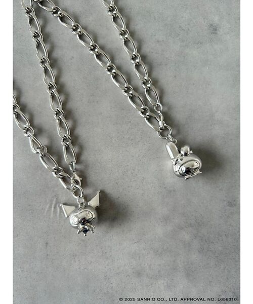 MURUA（ムルーア）の「【メロクロコラボ】チェーンネックレス（ネックレス・レディース・ブラック/ピンク・FREE）」の4枚目の写真