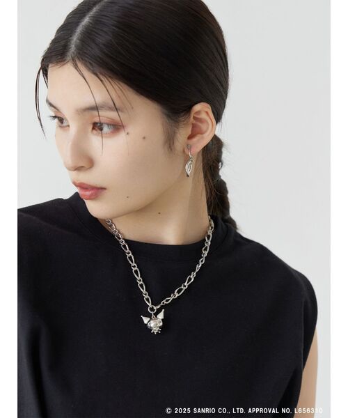 MURUA（ムルーア）の「【メロクロコラボ】チェーンネックレス（ネックレス・レディース・ブラック/ピンク・FREE）」の5枚目の写真