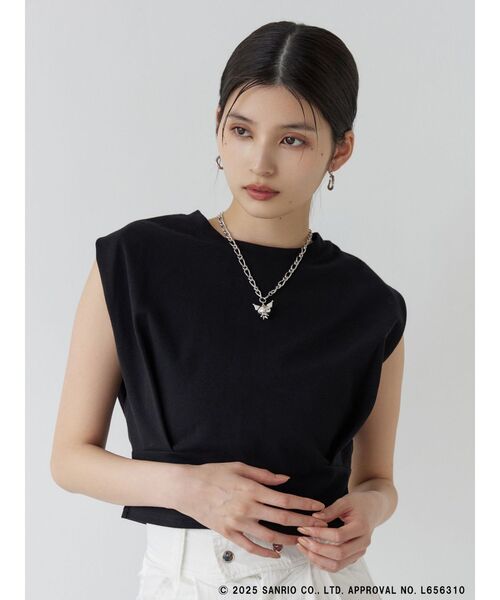 MURUA（ムルーア）の「【メロクロコラボ】チェーンネックレス（ネックレス・レディース・ブラック/ピンク・FREE）」の6枚目の写真