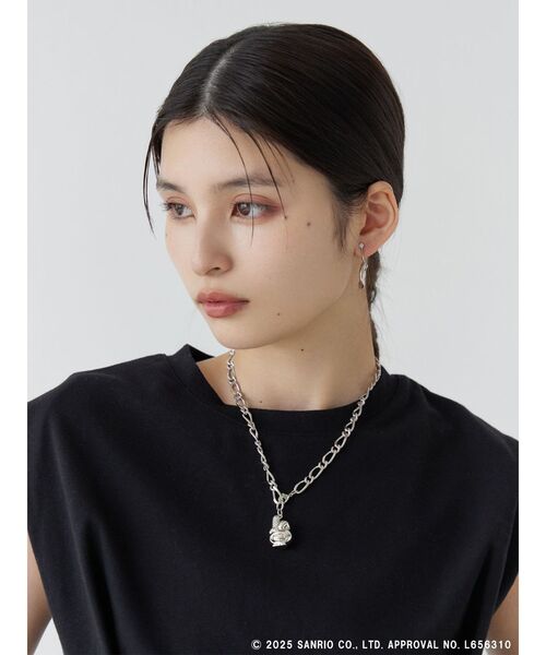 MURUA（ムルーア）の「【メロクロコラボ】チェーンネックレス（ネックレス・レディース・ブラック/ピンク・FREE）」の7枚目の写真