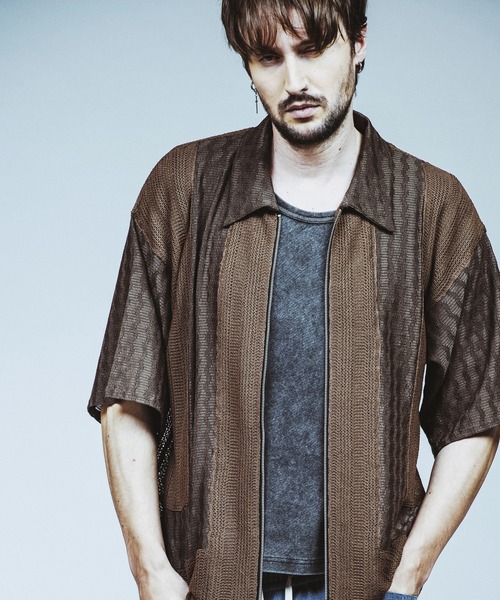 NO ID.（ノーアイディ）の「【NO ID.】Fraise U-Neck T-Shirt / フライス Uネック Tシャツ（Tシャツ/カットソー・メンズ・グレー/ブラック/ホワイト・1/2）」の16枚目の写真