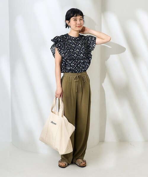 FREAK'S STORE(フリークスストア)の「インドボイル フリルノースリーブブラウス(シャツ/ブラウス・レディース・オフホワイト/ブラック/ベージュ/インディゴブルー・フリ-)」の13枚目の写真