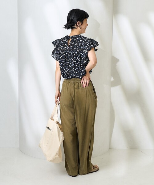 FREAK'S STORE(フリークスストア)の「インドボイル フリルノースリーブブラウス(シャツ/ブラウス・レディース・オフホワイト/ブラック/ベージュ/インディゴブルー・フリ-)」の16枚目の写真