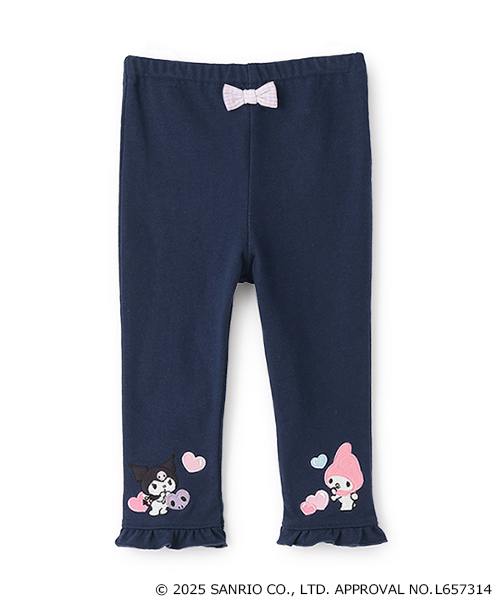 baby cheer（ベイビーチアー）の「【MY MELODY／KUROMI】レギンス（レギンス/スパッツ・キッズ・オフホワイト/ネイビー・110cm/120cm/90cm/80ｃｍ/100cm）」の2枚目の写真