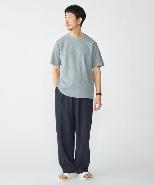 SHIPS: リンクス ジャカード リーフ Tシャツ セール】SHIPS: リンクス ジャカード リーフ Tシャツ（Tシャツ
