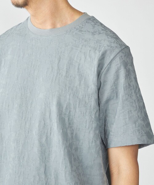 SHIPS（シップス）の「SHIPS: リンクス ジャカード リーフ Tシャツ（Tシャツ/カットソー・メンズ・ネイビー/ピンク/ホワイト/ライトブルー・X-LARGE/LARGE/MEDIUM/SMALL）」の7枚目の写真