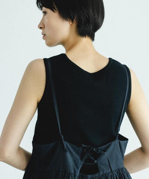 かぐれ（カグレ）の「フライスタンクトップ（タンクトップ・レディース・グレー/オフホワイト/ブラック・FREE）」の15枚目の写真