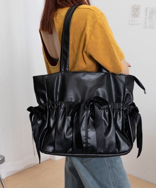 Miniministore(ミニミニストア)の「痛バッグ 大人可愛い リボントートバッグ(トートバッグ・レディース・ピンク/シルバー/ブラック/アイボリー・FREE)」の3枚目の写真