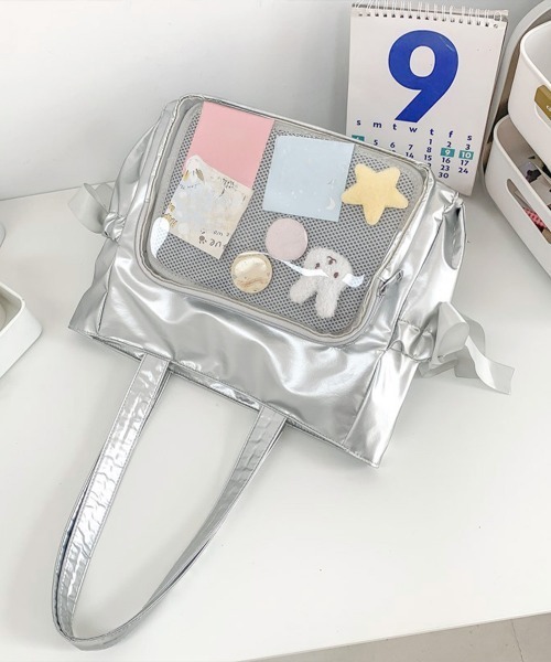 Miniministore(ミニミニストア)の「痛バッグ 大人可愛い リボントートバッグ(トートバッグ・レディース・ピンク/シルバー/ブラック/アイボリー・FREE)」の19枚目の写真