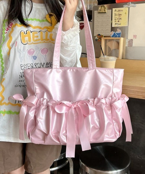 Miniministore(ミニミニストア)の「痛バッグ 大人可愛い リボントートバッグ(トートバッグ・レディース・ピンク/シルバー/ブラック/アイボリー・FREE)」の22枚目の写真