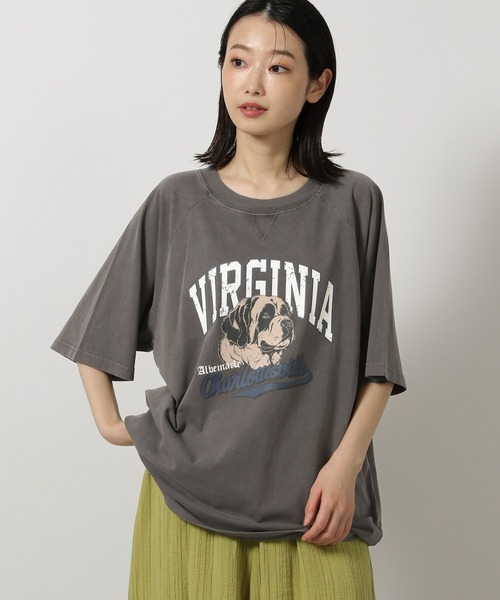 LAKOLE（ラコレ）の「ヴィンテージアニマルＴＥＥ / 494876（Tシャツ/カットソー・レディース・ブルー/チャコールグレー/オフホワイト/オレンジ・FREE）」の2枚目の写真