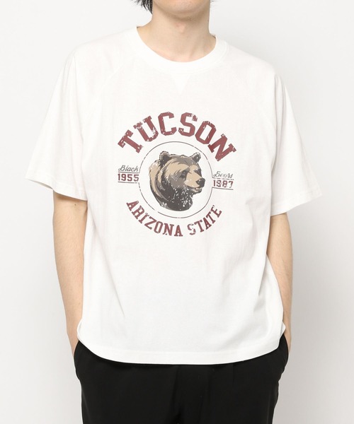 LAKOLE（ラコレ）の「ヴィンテージアニマルＴＥＥ / 494876（Tシャツ/カットソー・レディース・ブルー/チャコールグレー/オフホワイト/オレンジ・FREE）」の5枚目の写真