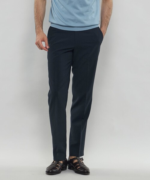 MACKINTOSH LONDON（マッキントッシュ ロンドン）の「【WEB・一部店舗限定】強撚ポリエステルサッカーパンツ（その他パンツ・メンズ・グレー系その他2/オフホワイト/ダークネイビー・86/78/90/82）」の3枚目の写真