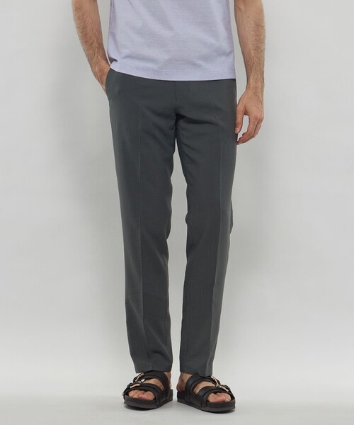 MACKINTOSH LONDON（マッキントッシュ ロンドン）の「【WEB・一部店舗限定】強撚ポリエステルサッカーパンツ（その他パンツ・メンズ・グレー系その他2/オフホワイト/ダークネイビー・86/78/90/82）」の2枚目の写真