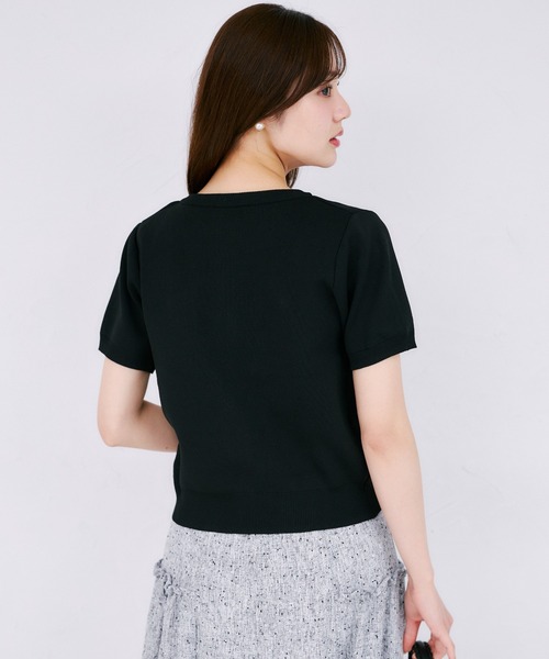 tocco closet（トッコ　クローゼット）の「【ZOZO限定】ビジューアソートボタン半袖カーディガン（カーディガン/ボレロ・レディース・オフホワイト/ブラック/ピンクベージュ/クリアブルー・M）」の16枚目の写真
