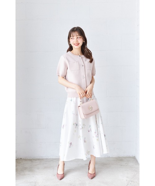 カーディガン 「ZOZO限定」ビジューアソートボタン半袖カーディガン レディース tocco closet カーディガン 「ZOZO限定」ビジューアソートボタン