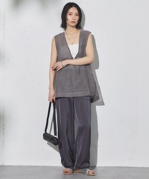 Doux archives（ドゥアルシーヴ）の「サテンパラシュートパンツ（その他パンツ・レディース・チャコールグレー/オフホワイト/グレイッシュベージュ・FREE）」の22枚目の写真