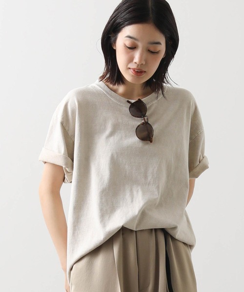 ★Invel レディースTシャツＧ★ セール】 SHIPS any:〈手洗い可能〉チュール フリル Vネック