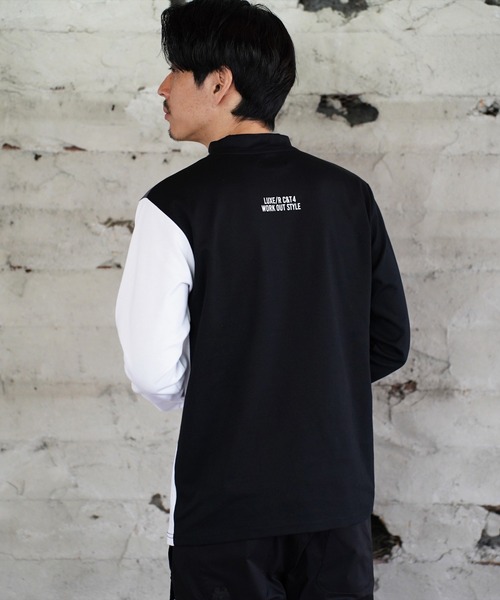 LUXE/R GOLF(ラグジュ ゴルフ)の「(RM)【LUXE/R GOLF】ストレッチ スムース 切り替え 配色 モックネック 長袖 Tシャツ(Tシャツ/カットソー・メンズ・ブラック系/ホワイト系・L/XL/M)」の10枚目の写真