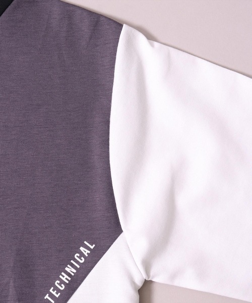 LUXE/R GOLF(ラグジュ ゴルフ)の「(RM)【LUXE/R GOLF】ストレッチ スムース 切り替え 配色 モックネック 長袖 Tシャツ(Tシャツ/カットソー・メンズ・ブラック系/ホワイト系・L/XL/M)」の18枚目の写真
