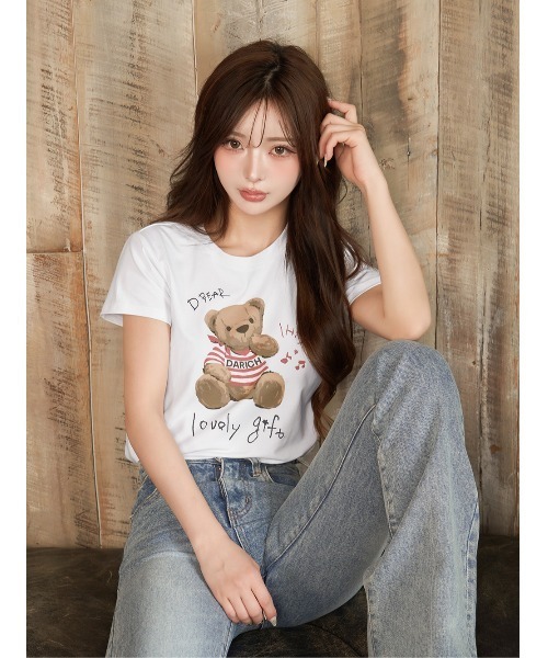 Darich Tシャツ ダーリッチ Darich エンブロイダリーパールTシャツ(505967518