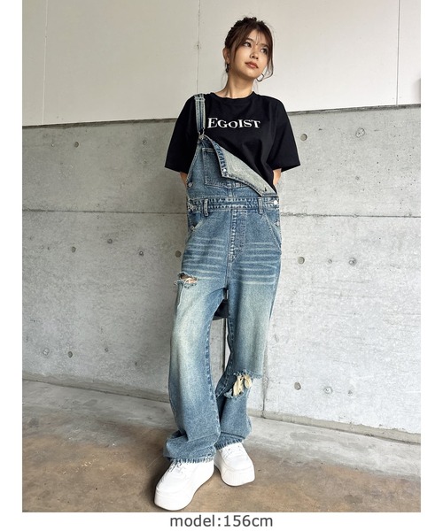 EGOIST（エゴイスト）の「EGOIST刺繍Tシャツ（Tシャツ/カットソー・レディース・ブラック/ホワイト・FREE）」の9枚目の写真