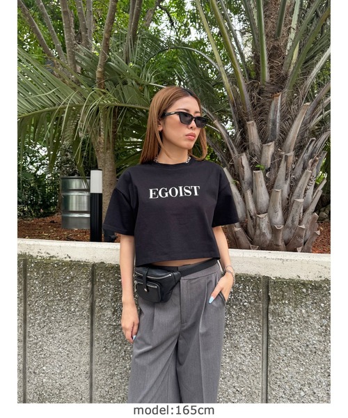 EGOIST（エゴイスト）の「EGOIST刺繍Tシャツ（Tシャツ/カットソー・レディース・ブラック/ホワイト・FREE）」の12枚目の写真