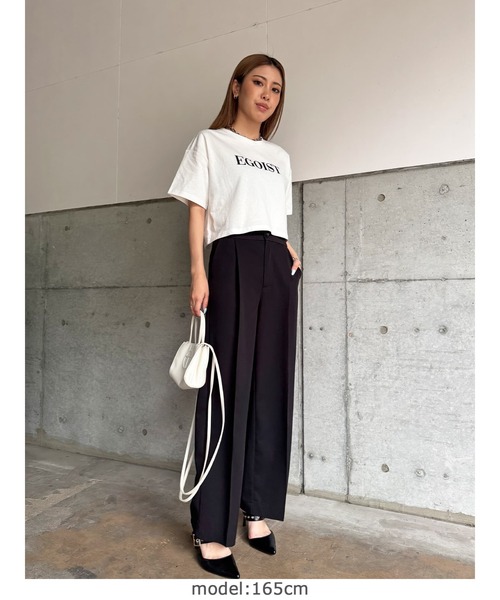 EGOIST（エゴイスト）の「EGOIST刺繍Tシャツ（Tシャツ/カットソー・レディース・ブラック/ホワイト・FREE）」の13枚目の写真