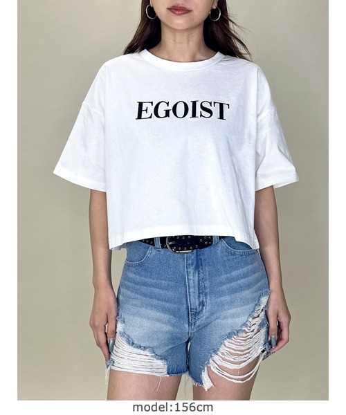 EGOIST（エゴイスト）の「EGOIST刺繍Tシャツ（Tシャツ/カットソー・レディース・ブラック/ホワイト・FREE）」の15枚目の写真